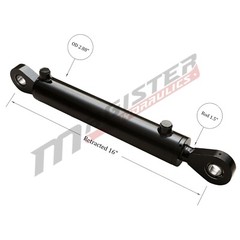 Hydraulic Cylinder Welded Double Acting 2.5″ Bore 6″ Stroke Swivel Eye 2.5×6