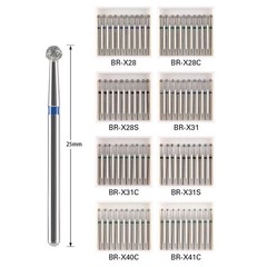 10 Pcs/Box Dental Surgical Diamond FG 1.6mm Burs Ball Round High Speed Handpiece