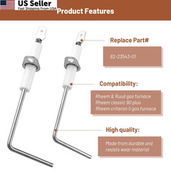 62-23543-01 Flame Sensor for Rheem & Ruud Furnace – 2 Pack
