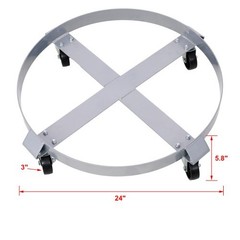 2PCS 55 Gal Drum Dolly Heavy Duty Barrel Cart 1000lbs with Swivel Casters