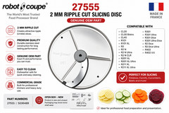 Robot Coupe 27555 2mm Ripple Cut Slicing Disc OEM 5036489 Open Box New France