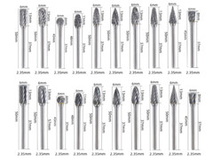 10 Pcs Dental Lab Polishing Bur Drills Tungsten Steel Carbide Burs Burrs 2.35MM
