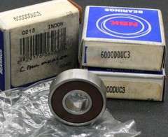 Six (6) NSK 6000 DDU C3 Deep Groove Bearings 10MM ID Indonesia NEW