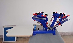 4 Color 1 Station Screen Printing Press Machine Micro-adjust Printer Equipment