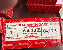 Starrett Dial Depth Gage 643JZ No. 643 0-0.125 in Range in Case 64312