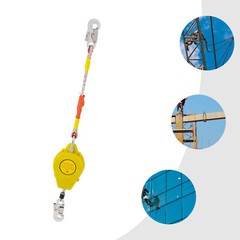 23ft Self Retracting Lifeline Lanyard Fall Arrester Protection+Hook Rope 330lbs