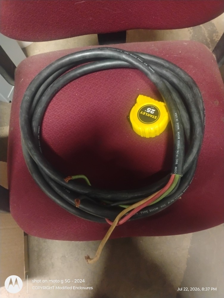 8/4 Type SOOW 90C P-7K-123033 MSHA 8awg 4 conductor Carol