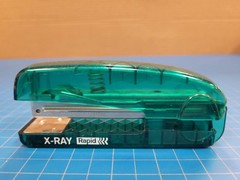 Rapid X-RAY Green Transparent Stapler Vintage Translucent Office Desktop Sweden