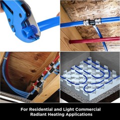 Pex-A Tubing Coil 1″ x 300 Ft Non-Barrier Flexible Blue Pipe for Potable Water