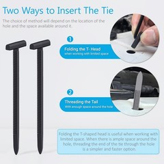 100PCS Universal Nylon Cable Tie Straps Adjustable Buckle Fastener Organizer