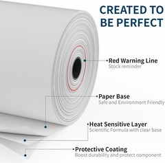50-500 Rolls Case 2 1/4″ x 165′ Thermal Cash Register Credit POS Receipt Paper