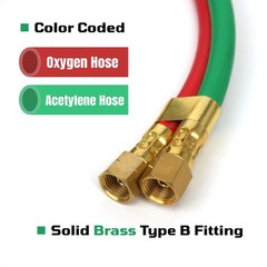 1/4″ x 50′ Twin Welding Hose – Meets RMA/CGA Standards for Grade R, Type D)