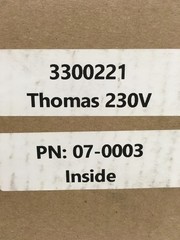 Thomas Peak 2755TGHI52/48 K48ZZMNZ1151 230V Compressor Pump Motor FREE SHIP QTY