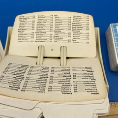 ROLODEX Petite vintage 1990s Address/Telephone File Model S-300 Putty extras box