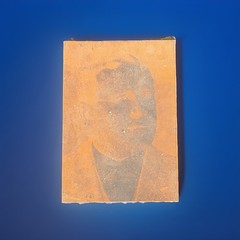 Vintage Male Portrait Printing Blocks Lot 3 Letterpress Printer Cuts Zinc