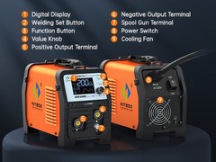 HITBOX 3-in-1 Stick Welder ARC MMA Lift TIG 200A Welding Machine Houeshold US