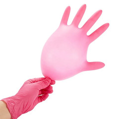 Pink Nitrile Disposable Gloves 20/50PCS Powder & Latex Free Gloves for Kitchen C