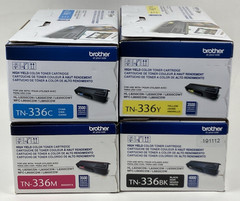 Genuine Brother TN336 Toner Cartridge Complete 4 Pack Set C/M/Y/BK