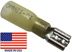 (10) 8 Gauge Heat Shrink Female Quick Disconnect .250 Wire Terminal Connector