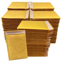 UOFFICE 250 Kraft Bubble Mailers 6.5×10″ – #0 Self-Seal Padded Envelopes