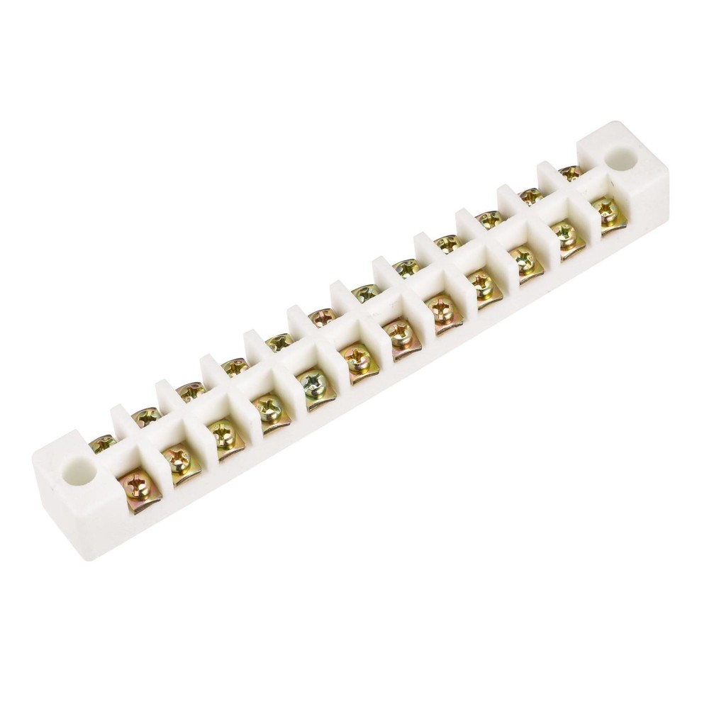 Porcelain Ceramic Terminal Block 12 Way High Temperature 177×23.5x21mm