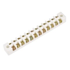 Porcelain Ceramic Terminal Block 12 Way High Temperature 177×23.5x21mm