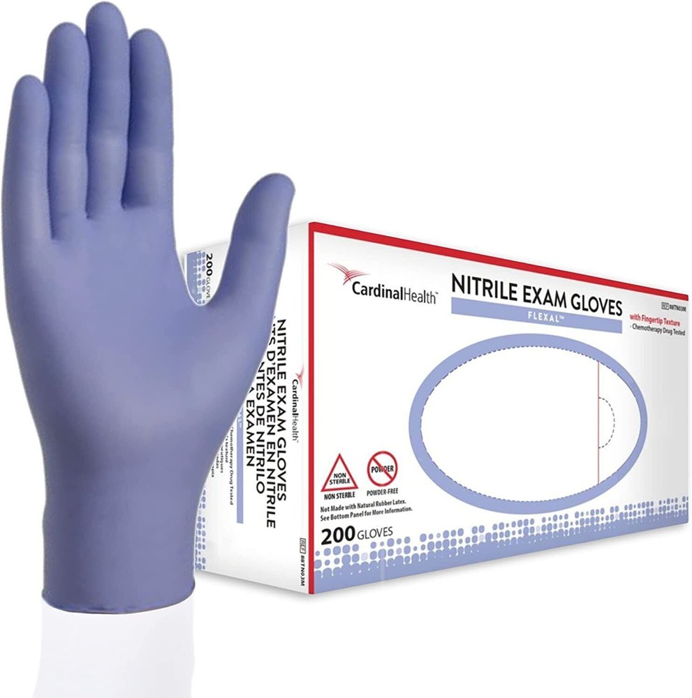 Cardinal Health Flexal Nitrile Gloves – 200/Box | Powder Free | Non-Sterile |
