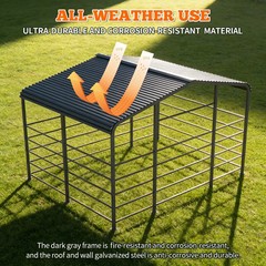 Free ship 13x13ft Galvanized Metal Livestock Shelter Heavy-Duty Cattle Shed US