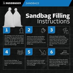 Sandbags For Sale – 1000 White 14″ x 26″ Sandbag Sand Bags Bag Poly by Sandbaggy