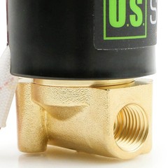 U.S. Solid 1/4″ Brass Electric Solenoid Valve – 12V DC, 0.25 Inch,
