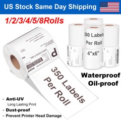 350 Labels/Roll 4″ x 6″ Thermal Shipping Labels Self Adhesive Blank Label Paper
