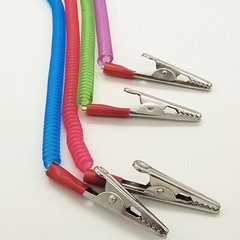 4 PCS Dental Patient Bib Clips Chains Napkin Holder Flexible Coil Plastic Chain