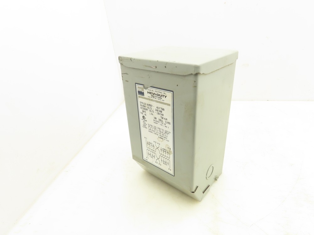 EGS HS1F750B Hevi-Duty Transformer 0.75 KVA 1Ph HV 240/480V LV 120/240V