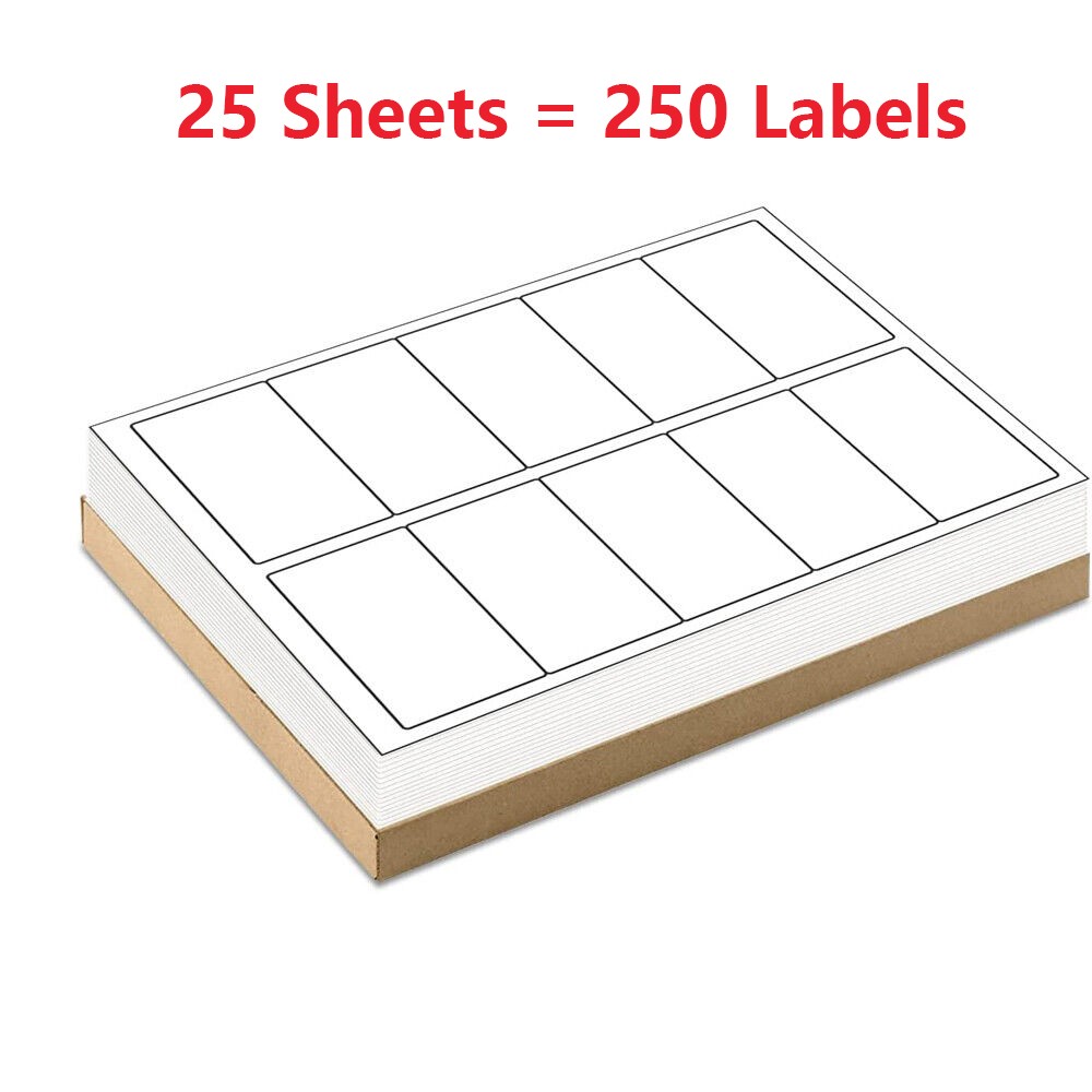 2″ x 4″ Shipping Address Labels for Laser Ink Jet Adhesive 10 UP 25-4000 Sheets