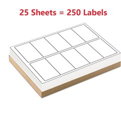 2″ x 4″ Shipping Address Labels for Laser Ink Jet Adhesive 10 UP 25-4000 Sheets