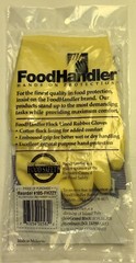 Lot Of 7 Food Handler Flock Lined Latex Rubber Gloves – Medium – 7 Pairs Total