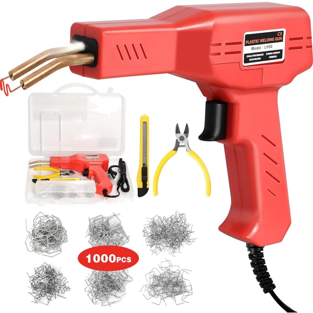 Plastic Welder Kit with Staples Copper Transformer Rapid Heating Car Repair