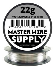 MWS – Stainless Steel 316L – 100 ft – 22 Gauge – Round Wire