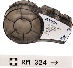Brady Authentic (M21-500-430) Harsh Environment BLACK ON CLEAR POLYESTER, NEW