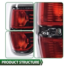 Rear Tail Lights Assembly Ford F150 2009-2014 Clear Lens Left & Right Side