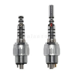 USA Dental High Speed Handpiece 4 Hole Fiber Optic LED Coupler fit KAVO 6Pin
