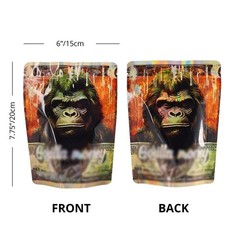 28g Printed Mylar Bags Heat Seal Resealable Zip Food Storage Pouches 100PCS