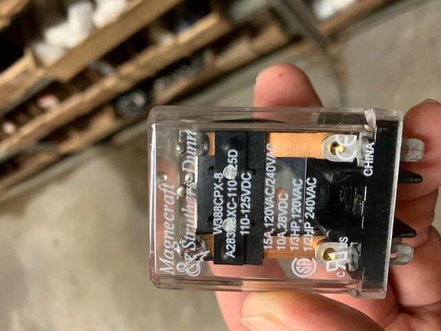 Magnercraft W388CPX-8 A283XBXC-110-125D Relay