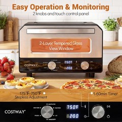 1700W Electric Pizza Oven Indoor 6 Presets & 2-Min Rapid Baking Heats up to 750℉