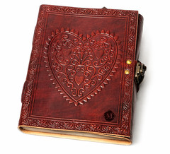 Handmade Leather Journal Notebook 8×6 with Lock Lined Pages Vintage Diary