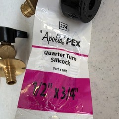 Apollo PEX Quarter Turn Brass Sillcock Barb 1/2 in x GHT 3/4 in