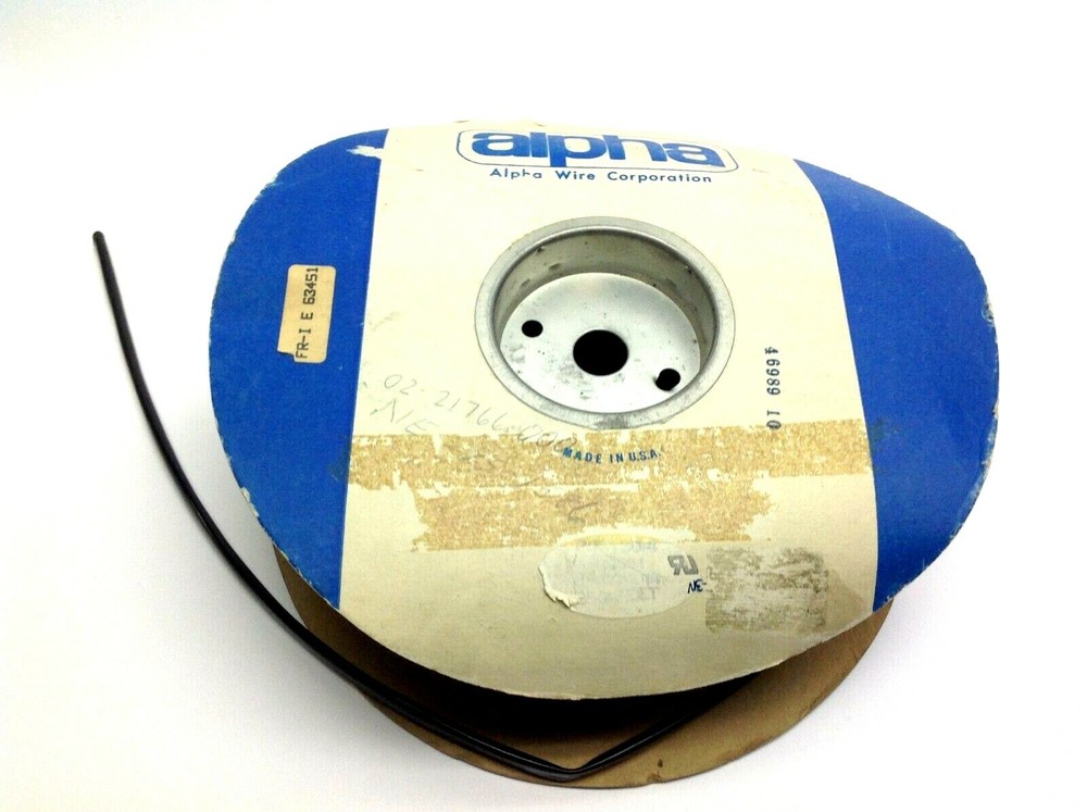 Alpha Wire 46989 5170 Sleeve Black 100’, Approx, 1/4” Diameter