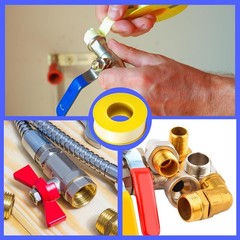 8 Rolls Yellow PTFE Gas Pipe Thread Seal Tape 3/4″ x 390″ Leak Proof