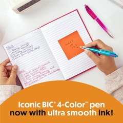 BIC 4 Color Smooth Gradient Ballpoint Pen, 12-Count in Assorted Ink Colors