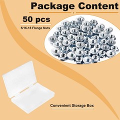 5/16-18 Serrated Flange Hex Nuts for Chainsaw Mower Snowblower